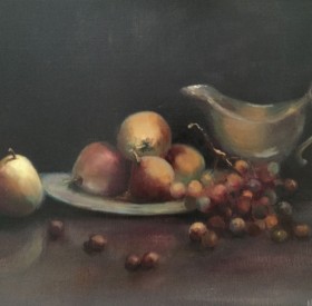 Pears Silver & Grapes © Copyright Maryellen Vickery